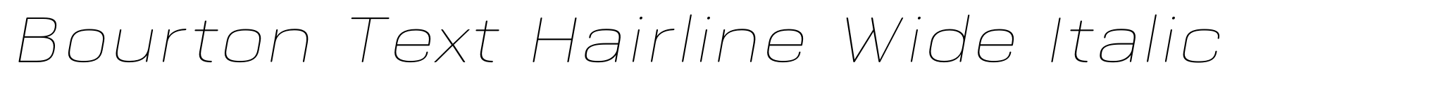 Bourton Text Hairline Wide Italic image
